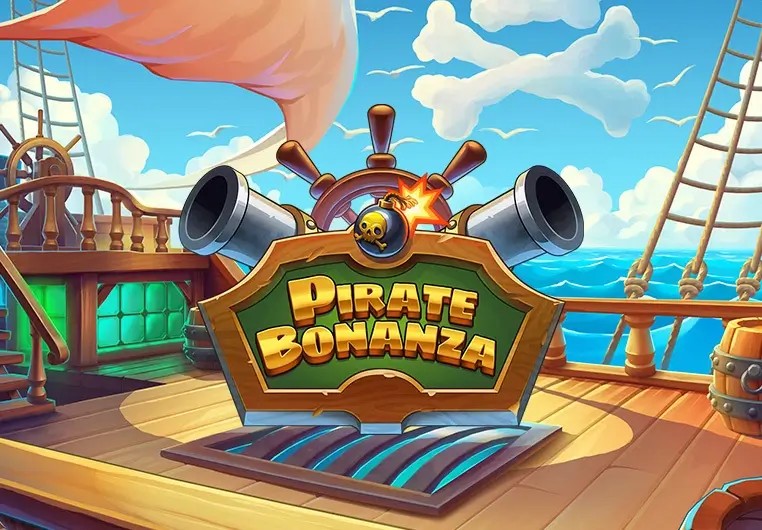 Pirate Bonanza Slot online game logo by Backseat Gaming on betistaa-hu.com